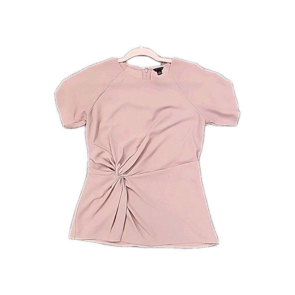 Ann Taylor Women's Blush Twist Front  Top Size XS Summer Work Wear
